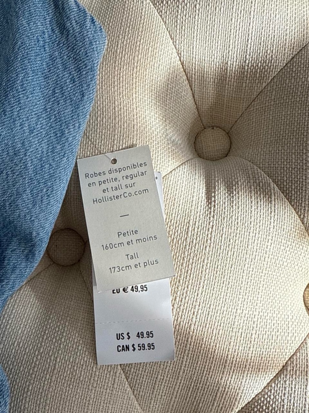 Hollister Light Wash Denim Dress - Blue - Picture 3 of 4